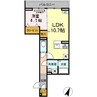 Dフラット東平山　B棟 1LDKの間取り