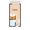 田所コーポ 1Rの間取り