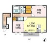 サニーフラット 1LDKの間取り