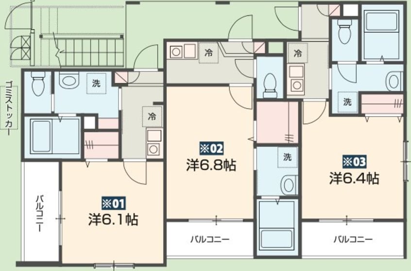 間取図 Forest Park Hills