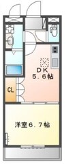 大仙パークサイド 1DKの間取り