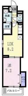 フレグラント　オリーブ 1LDKの間取り