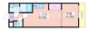 フジパレス北加賀屋WEST 1LDKの間取り