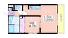 エスポワール東加賀屋 1LDKの間取り