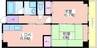 スギヒラハイツ 2LDKの間取り