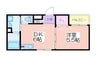 エルサ住之江 1DKの間取り