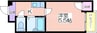 パークライフ住吉 1Kの間取り