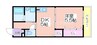 エルサ住之江 1DKの間取り