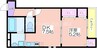 フジパレス住吉山之内Ⅲ番館 1DKの間取り