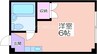 Casa沢ノ町 1Rの間取り