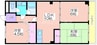 ドリーム中加賀屋 3LDKの間取り