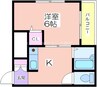 アドヴァン住之江 1Kの間取り