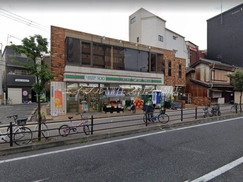 ローソンストア100玉出駅前店(コンビニ)まで365m 粉浜ハザマコーポ
