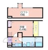 プランドール安立 1Kの間取り