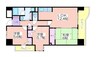 グランデージ住之江 3LDKの間取り