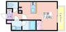 ウェルスクエア長居公園Ⅱ 1Rの間取り