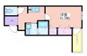 フジパレス沢ノ町駅南 1DKの間取り