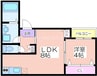 プロスパーコート杉本町 1LDKの間取り