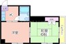ベルメゾン玉出 2Kの間取り