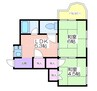 キャピタル住之江公園 2DKの間取り