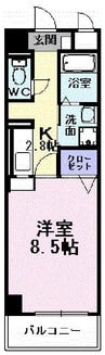 アーバンツァ 1Kの間取り