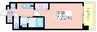 Luxe我孫子Ⅱ 1Kの間取り