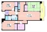 サンフラワーハイツ南港はなのまち住宅32号棟 3LDKの間取り