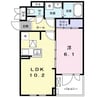 レジデンス　ＹＵＴＡＫＡ 1LDKの間取り