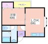 キリシマハイツ 1LDKの間取り