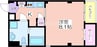 エムズコート玉出 1Kの間取り