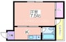 ヴィラおりおの 1Kの間取り