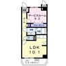 ピュアコートⅢ 1LDKの間取り