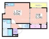 フジパレス加賀屋Ⅱ番館 1LDKの間取り