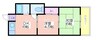 ミキハウス住吉 2DKの間取り