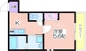 フジパレス杉本町駅北 1Kの間取り