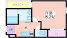 フジパレス我孫子Ⅰ番館 1Kの間取り