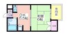 長居ハイツ 1DKの間取り