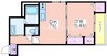 フジパレス長居 1DKの間取り