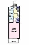 ユーヴェＳ 1Kの間取り
