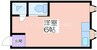 川辺ビル 1Rの間取り