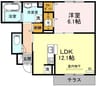 Dear　Court 1LDKの間取り