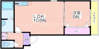 間取図 ラフィーネ聖天坂Ⅴ番館