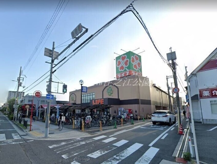 ライフ住吉店(スーパー)まで450m プレジオ帝塚山