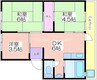 シャトーポール3（南港厚生年金共同住宅3号棟） 3DKの間取り