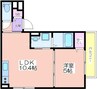 パークス住之江Ⅱ 1LDKの間取り