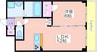 リッツラムセスⅢ番館 1LDKの間取り
