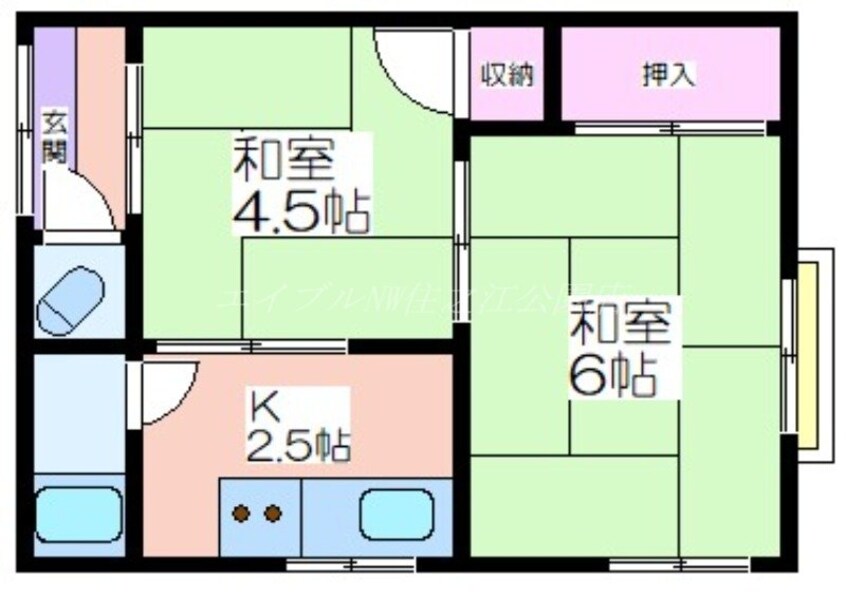 間取図 渡利文化