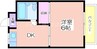 第２メゾン松谷 1DKの間取り