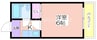 サトーハイツ 1Kの間取り