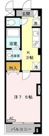エルロード住吉７号館 1Kの間取り